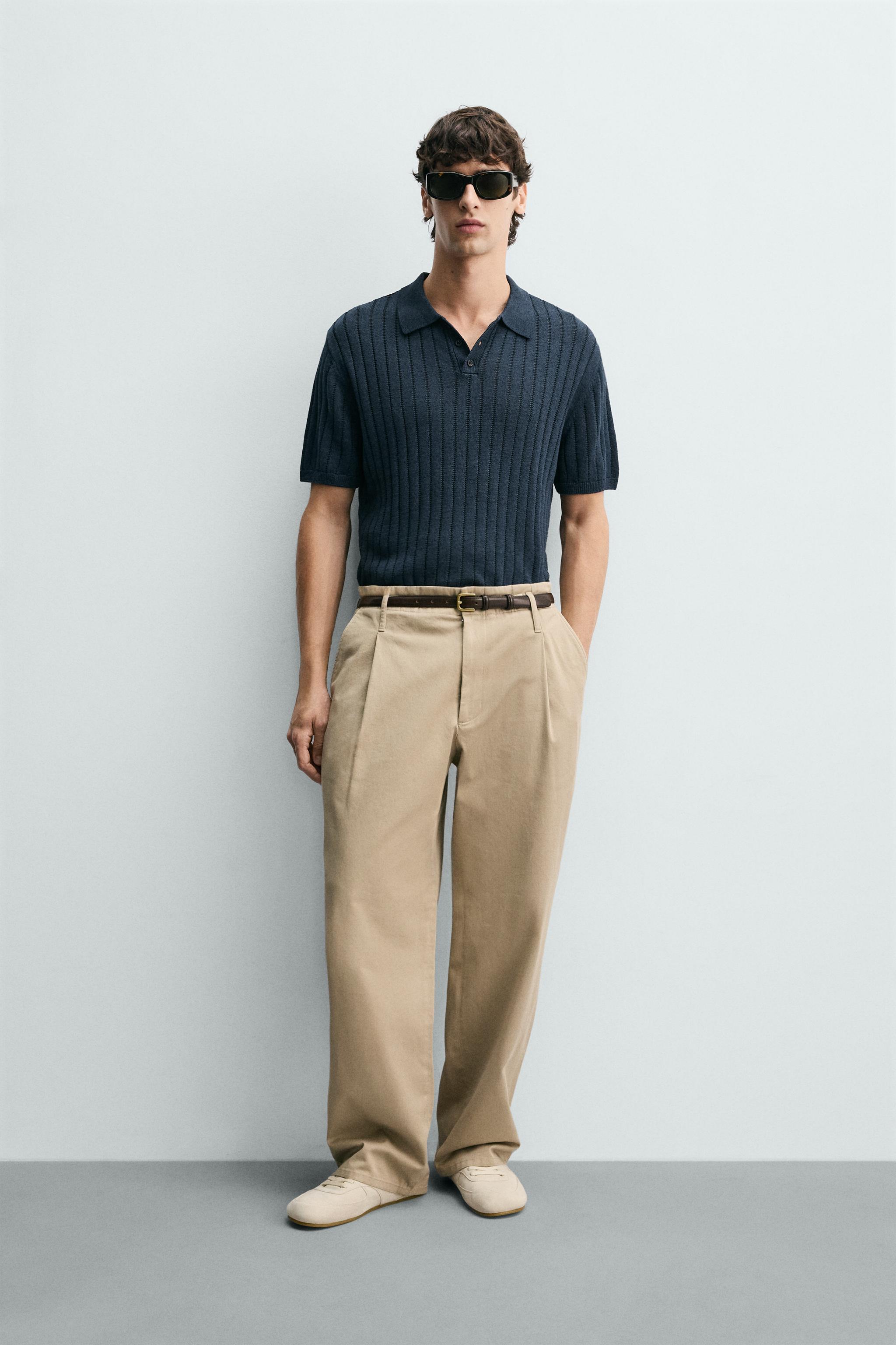 RIB KNIT POLO SHIRT